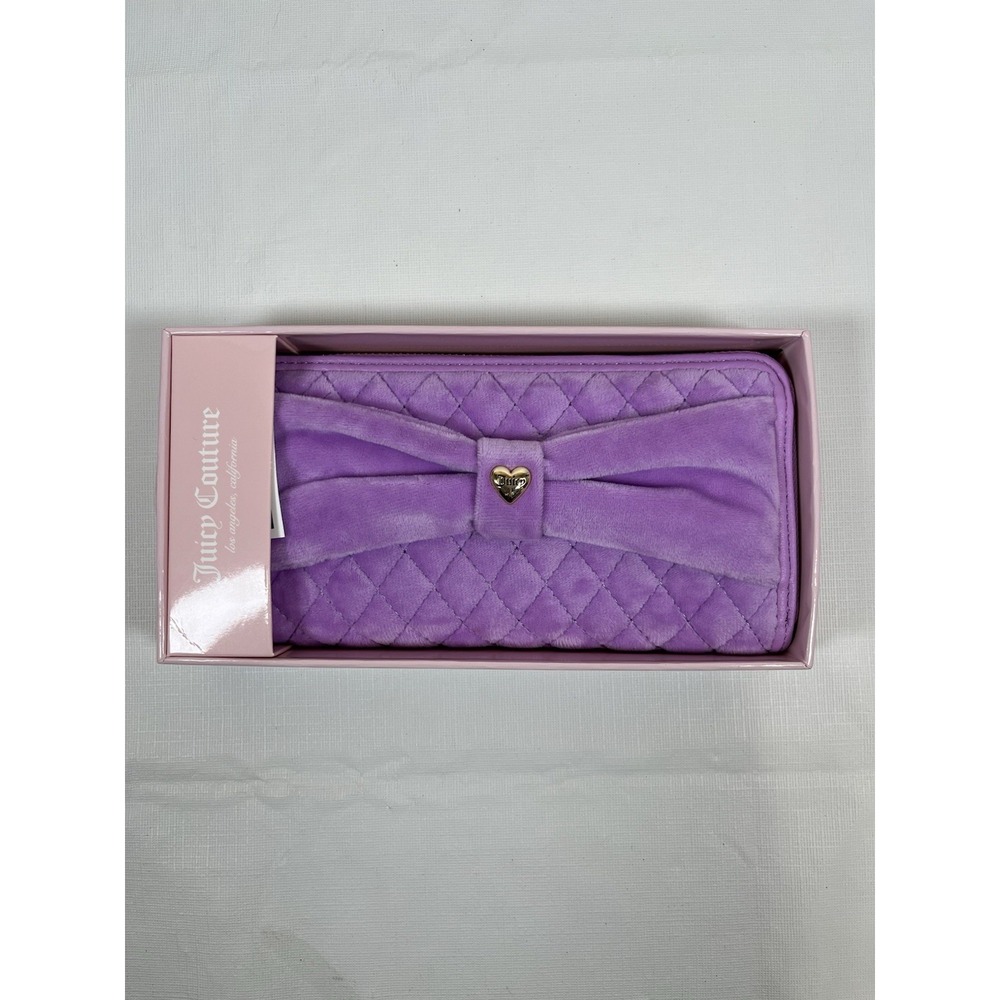JUICY COUTURE Tied with a Bow Violet Tulle Large ZA Wallet $64 NWT Rare!